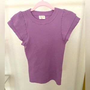 Fate Ruffle Sleeve Sweater Tank